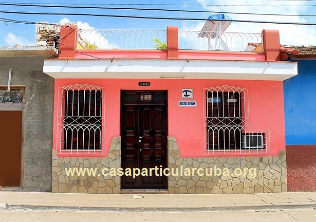 'House front' Casas particulares are an alternative to hotels in Cuba.